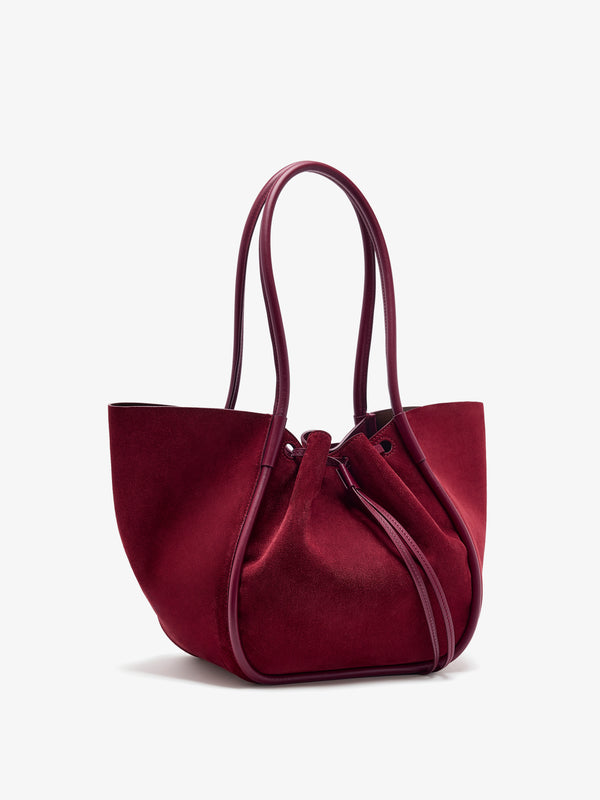 Proenza Schouler Proenza Schouler Large Ruched Tote In Soft Suede - Merlot