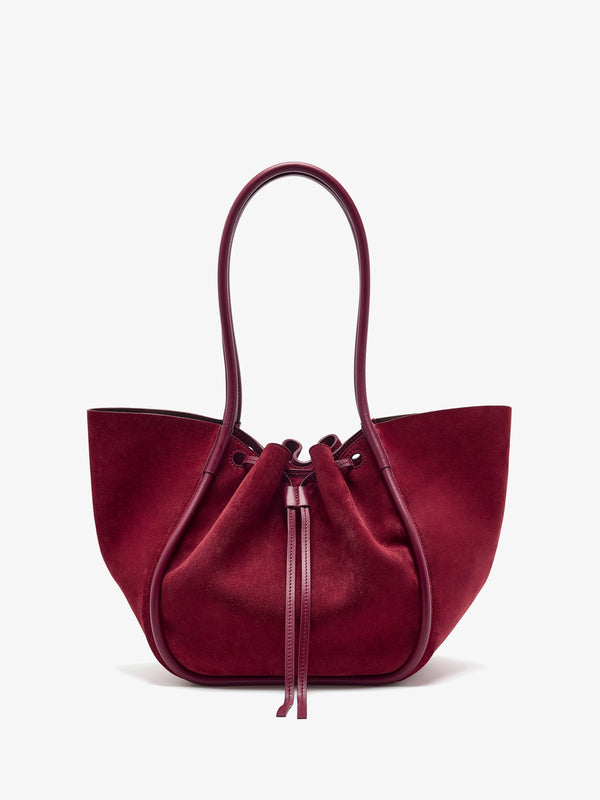 Proenza Schouler Proenza Schouler Large Ruched Tote In Soft Suede - Merlot