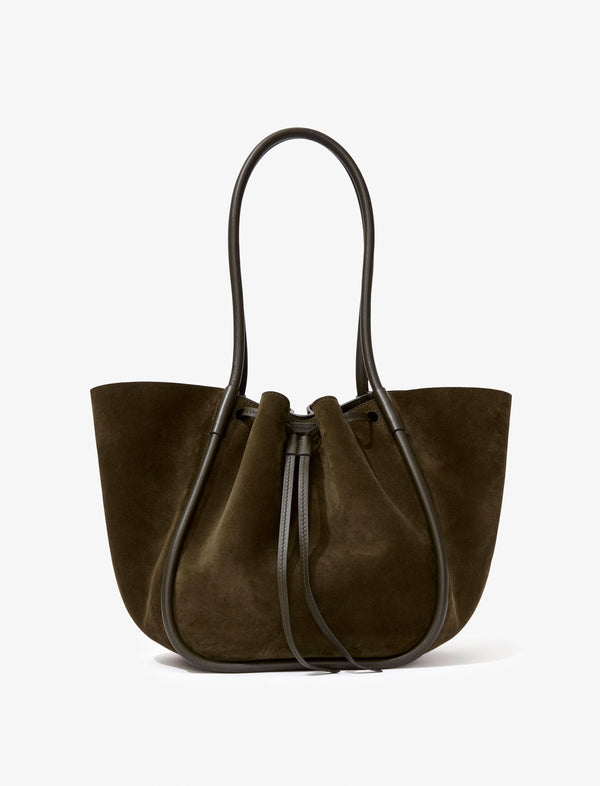 Proenza Schouler Proenza Schouler Large Ruched Tote In Soft Suede - Olive