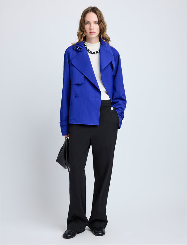 Proenza Schouler Proenza Schouler Larissa Jacket In Technical Nylon Jacquard - Cobalt