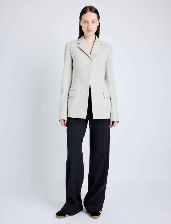 Proenza Schouler Proenza Schouler Lark Blazer In Wool Gabardine Suiting - Taupe