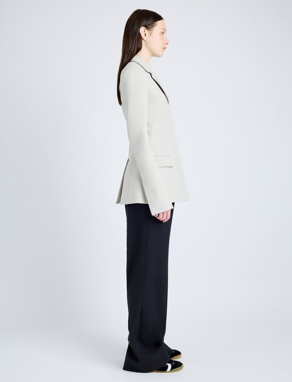 Proenza Schouler Proenza Schouler Lark Blazer In Wool Gabardine Suiting - Taupe