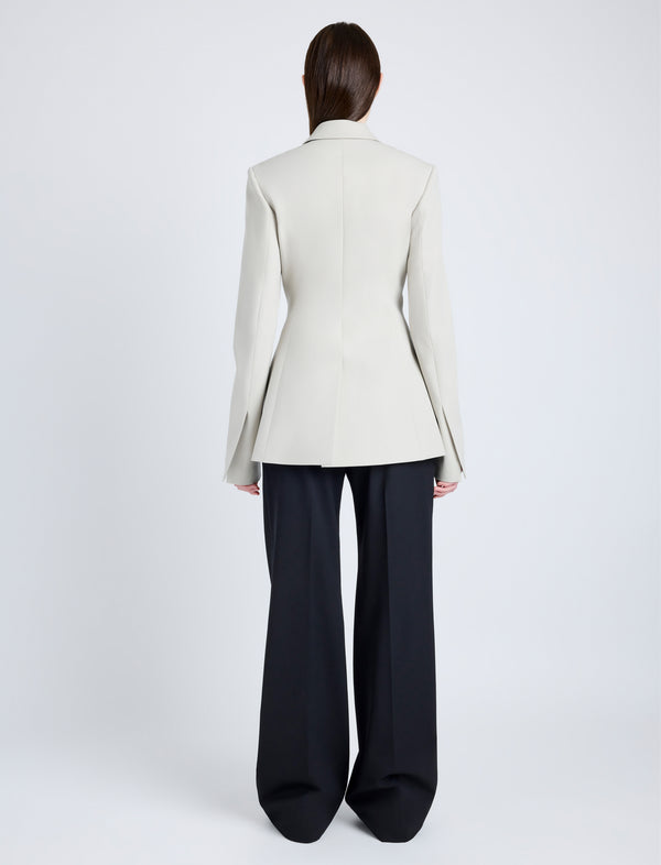 Proenza Schouler Proenza Schouler Lark Blazer In Wool Gabardine Suiting - Taupe