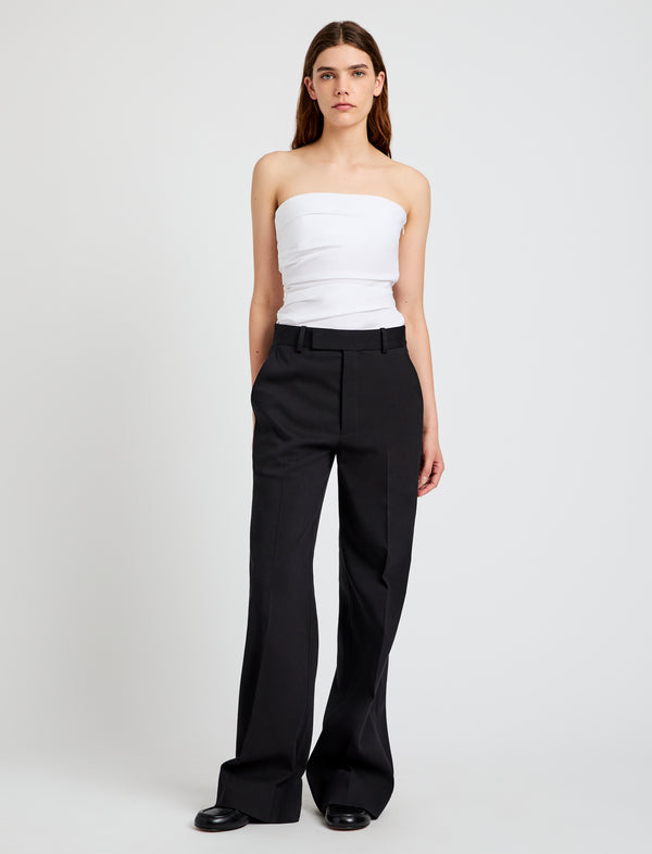 Proenza Schouler Proenza Schouler Lena Top In Bi-Stretch Cotton Nylon - Off White