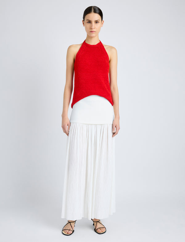 Proenza Schouler Proenza Schouler Leona Top In Viscose Ribbon Knit - Red