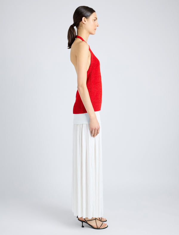 Proenza Schouler Proenza Schouler Leona Top In Viscose Ribbon Knit - Red