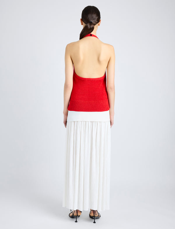 Proenza Schouler Proenza Schouler Leona Top In Viscose Ribbon Knit - Red