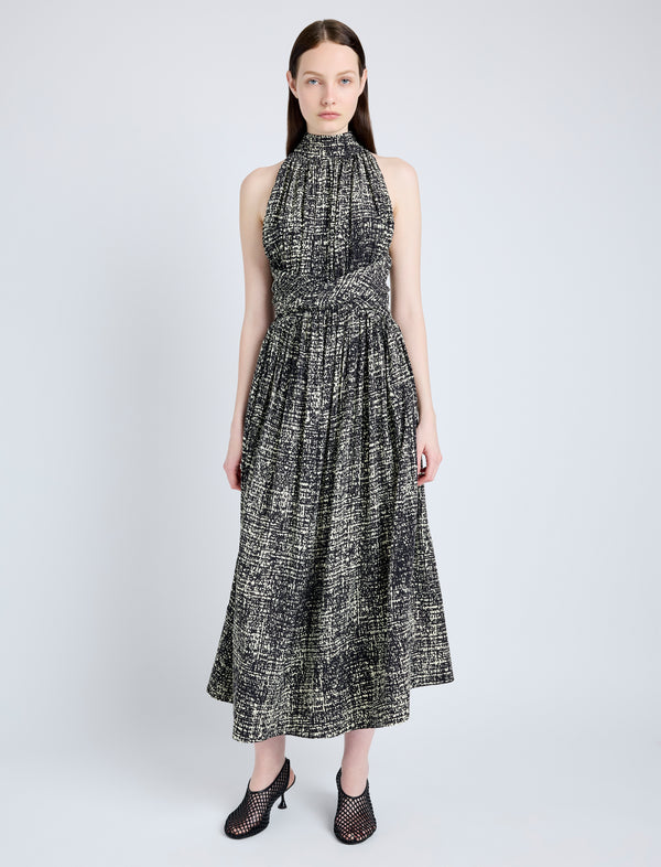 proenza schouler Proenza Schouler Lola Dress in Printed Viscose Crepe - Black Multi