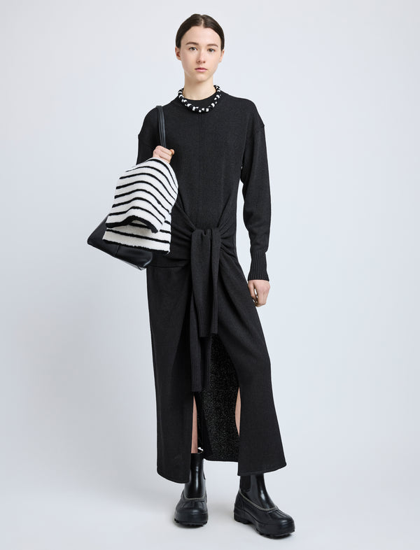 proenza schouler Proenza Schouler Luca Dress in Silk Cotton Crepe Knit - Black