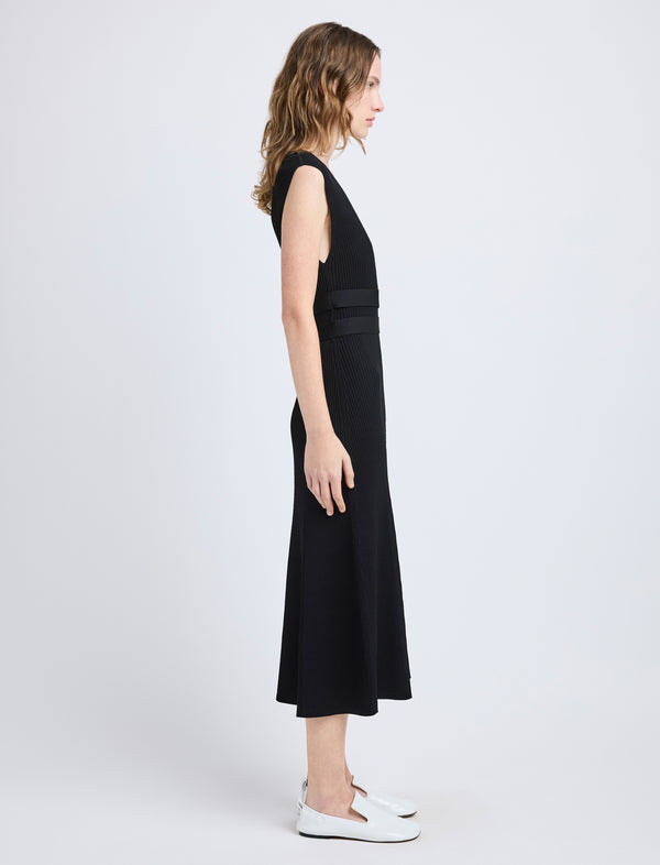 Proenza Schouler Proenza Schouler Madeline Dress In Rib Knit - Black