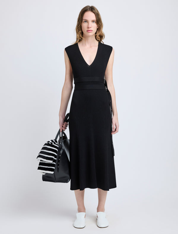 proenza schouler Proenza Schouler Madeline Dress in Rib Knit - Black