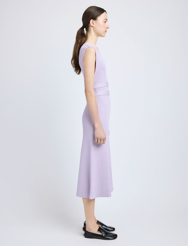 Proenza Schouler Proenza Schouler Madeline Dress In Rib Knit - Lilac