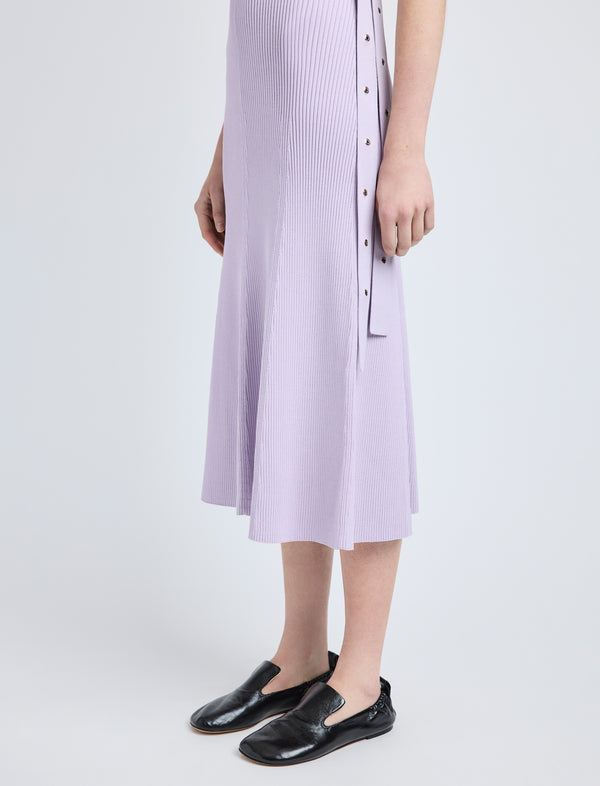 Proenza Schouler Proenza Schouler Madeline Dress In Rib Knit - Lilac