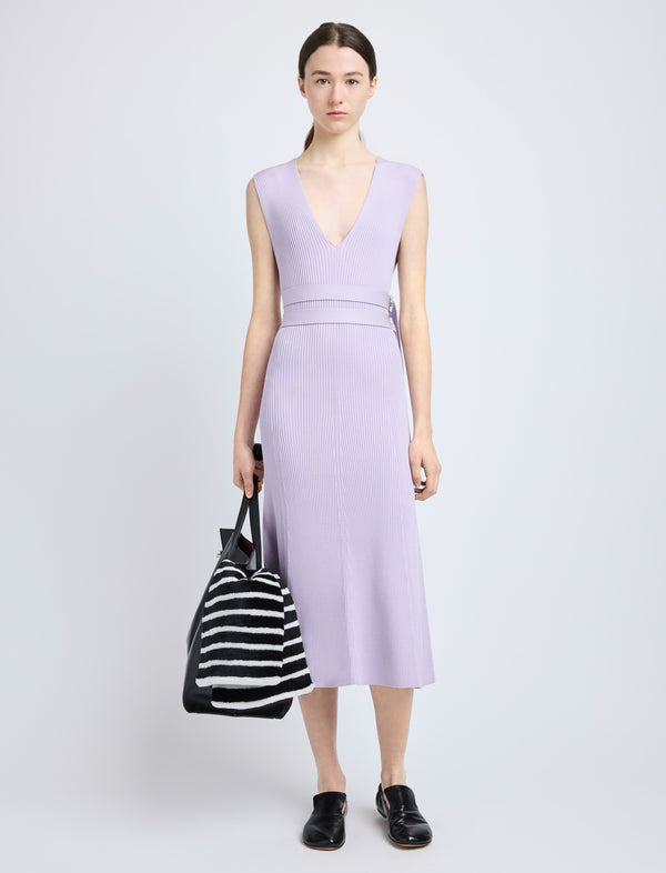 proenza schouler Proenza Schouler Madeline Dress in Rib Knit - Lilac