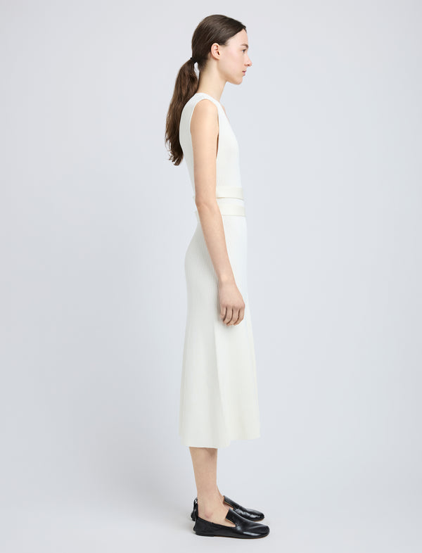 Proenza Schouler Proenza Schouler Madeline Dress In Rib Knit - Off White