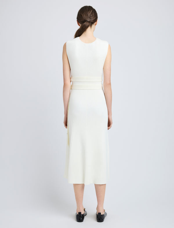 Proenza Schouler Proenza Schouler Madeline Dress In Rib Knit - Off White