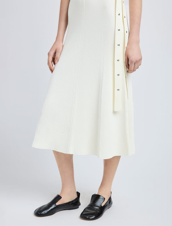 Proenza Schouler Proenza Schouler Madeline Dress In Rib Knit - Off White