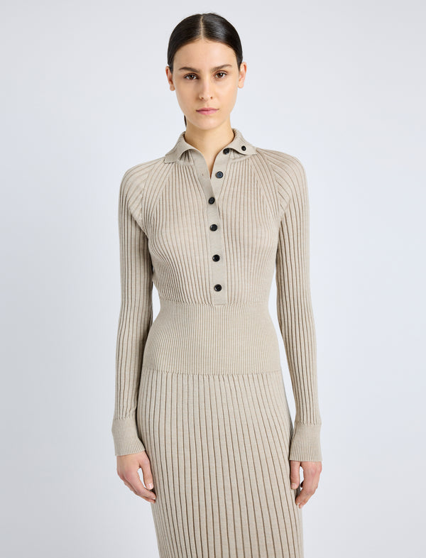 Proenza Schouler Proenza Schouler Maeve Dress In Superfine Merino Silk - Taupe