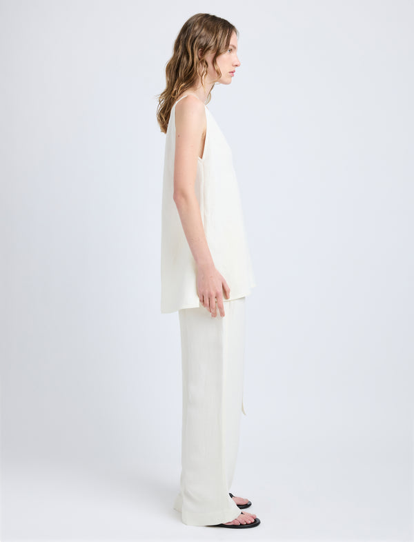 Proenza Schouler Proenza Schouler Maggi Pant In Cotton Viscose Linen - Ecru