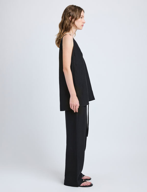 Proenza Schouler Proenza Schouler Maggi Pant In Cotton Viscose Linen - Black