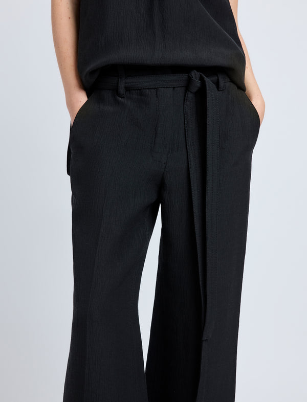 Proenza Schouler Proenza Schouler Maggi Pant In Cotton Viscose Linen - Black