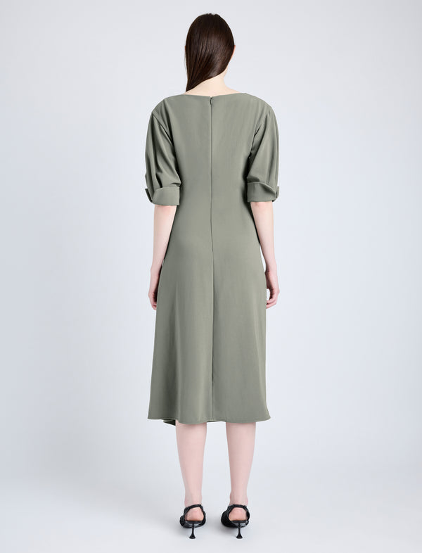 Proenza Schouler Proenza Schouler Maisie Dress In Matte Double Crepe - Wood