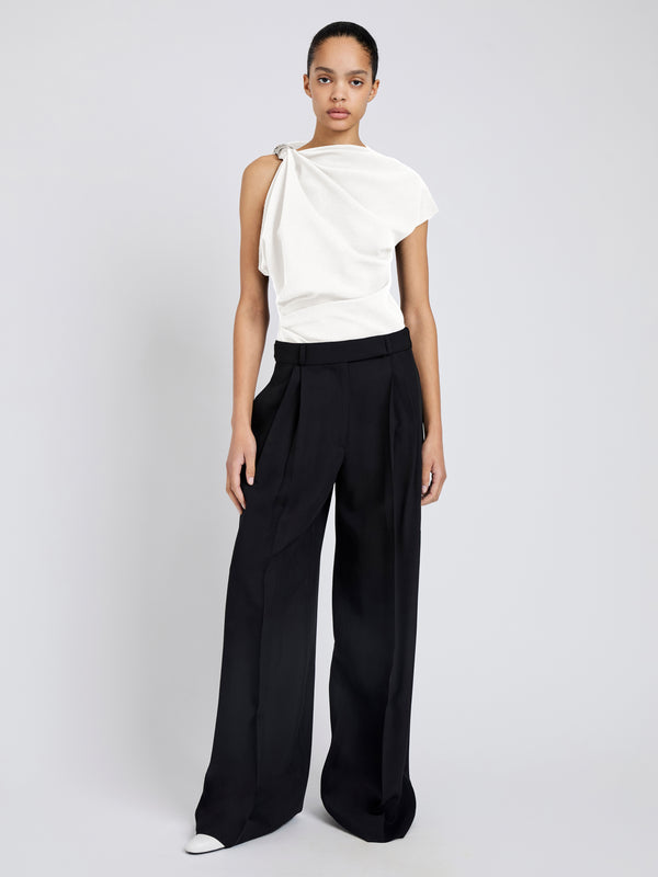 Proenza Schouler Proenza Schouler Malika Top In Matte Double Crepe - White