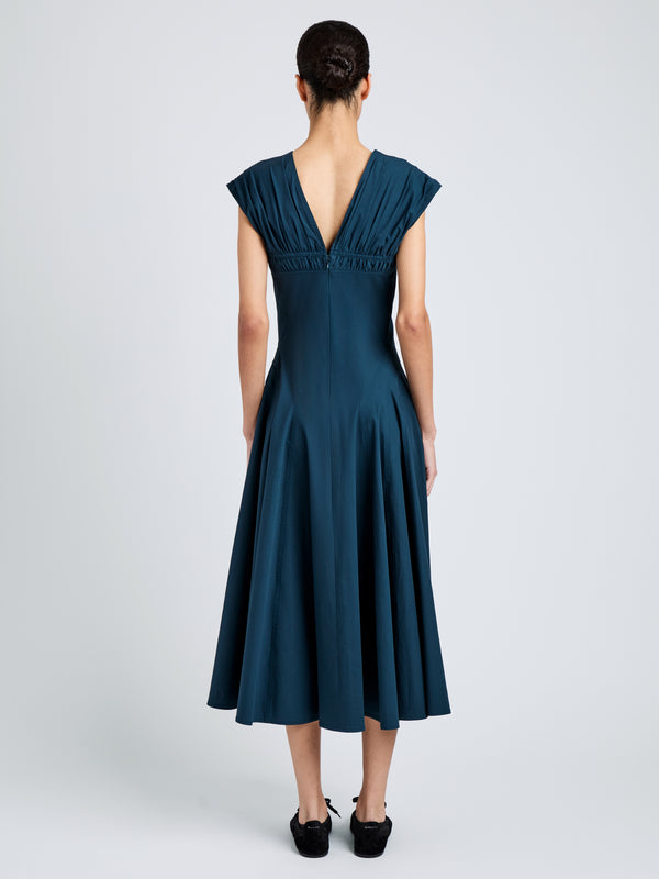 Proenza Schouler Proenza Schouler Manoela Dress In Eco Light Compact Poplin - Dark Spruce