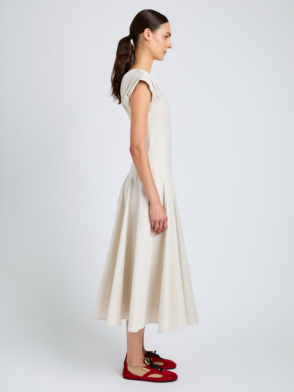 Proenza Schouler Proenza Schouler Manoela Dress In Eco Light Compact Poplin - White