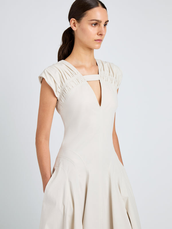 Proenza Schouler Proenza Schouler Manoela Dress In Eco Light Compact Poplin - White