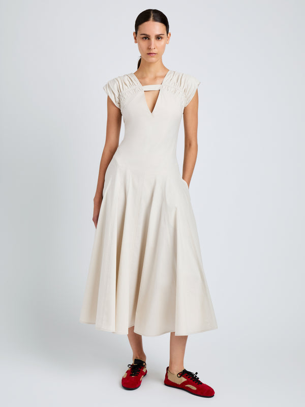proenza schouler Proenza Schouler Manoela Dress in Eco Light Compact Poplin - White