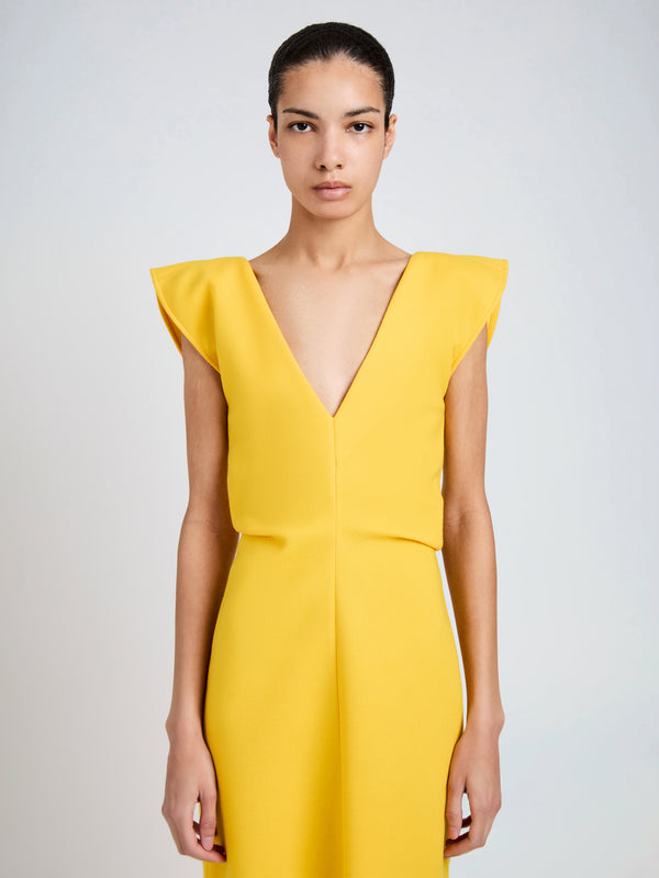 Proenza Schouler Proenza Schouler Mariam Dress In Wool Scuba - Canary