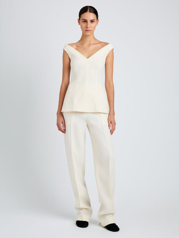 Proenza Schouler Proenza Schouler Mariam Top In Wool Scuba - Off White