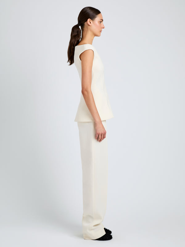 Proenza Schouler Proenza Schouler Mariam Top In Wool Scuba - Off White