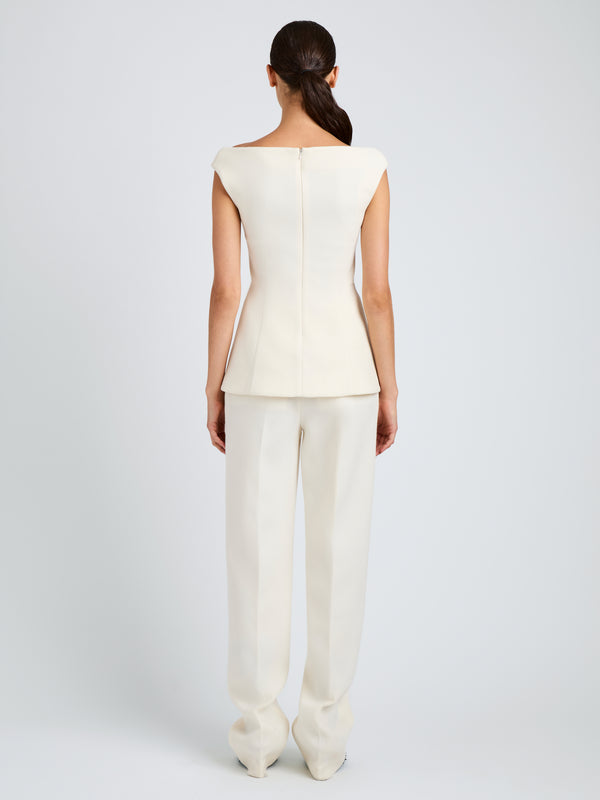 Proenza Schouler Proenza Schouler Mariam Top In Wool Scuba - Off White