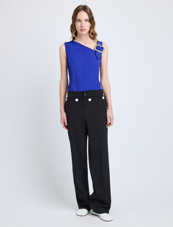Proenza Schouler Proenza Schouler Marin Top In Technical Nylon Jacquard - Cobalt