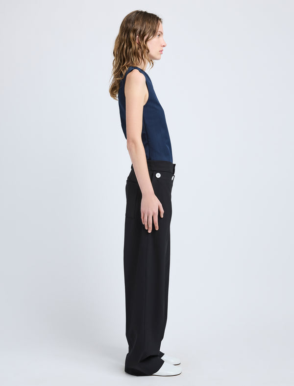 Proenza Schouler Proenza Schouler Marin Top In Technical Nylon Jacquard - Midnight