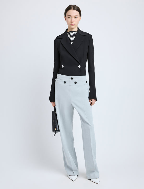 Proenza Schouler Proenza Schouler Marine Jacket In Bi-Stretch Suiting - Black