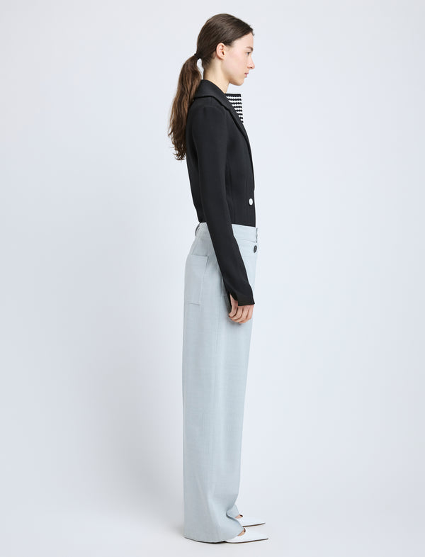 Proenza Schouler Proenza Schouler Marine Jacket In Bi-Stretch Suiting - Black