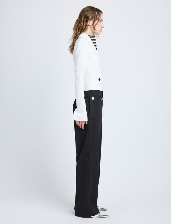 Proenza Schouler Proenza Schouler Marine Jacket In Bi-Stretch Suiting - Off White