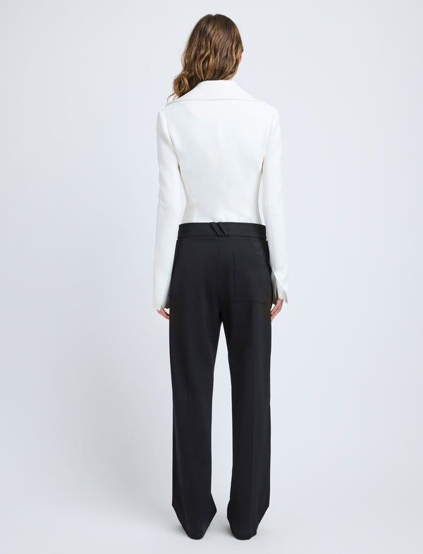 Proenza Schouler Proenza Schouler Marine Jacket In Bi-Stretch Suiting - Off White