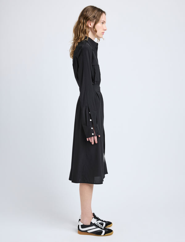 Proenza Schouler Proenza Schouler McKenna Dress In Stretch Silk Viscose - Black