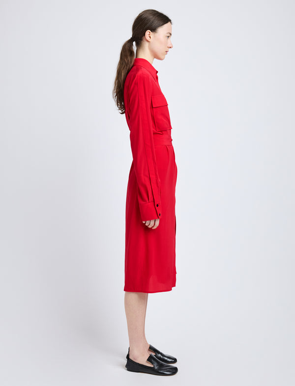 Proenza Schouler Proenza Schouler McKenna Dress In Stretch Silk Viscose - Red