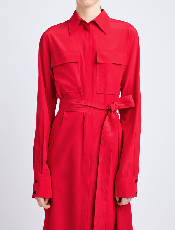 Proenza Schouler Proenza Schouler McKenna Dress In Stretch Silk Viscose - Red