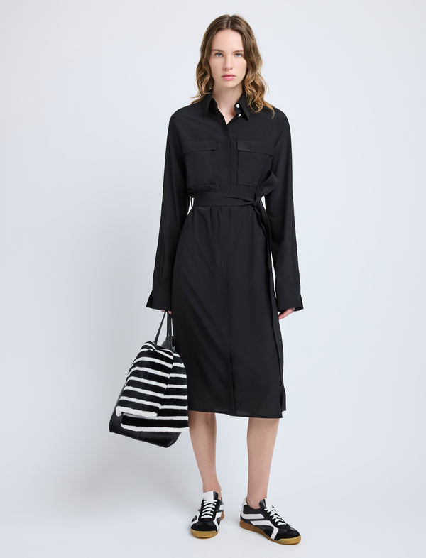 proenza schouler Proenza Schouler McKenna Dress in Stretch Silk Viscose - Black