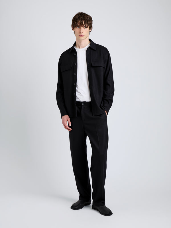 Proenza Schouler Proenza Schouler Mens Beni Shirt In Jersey Flannel - Black