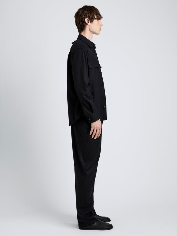 Proenza Schouler Proenza Schouler Mens Beni Shirt In Jersey Flannel - Black