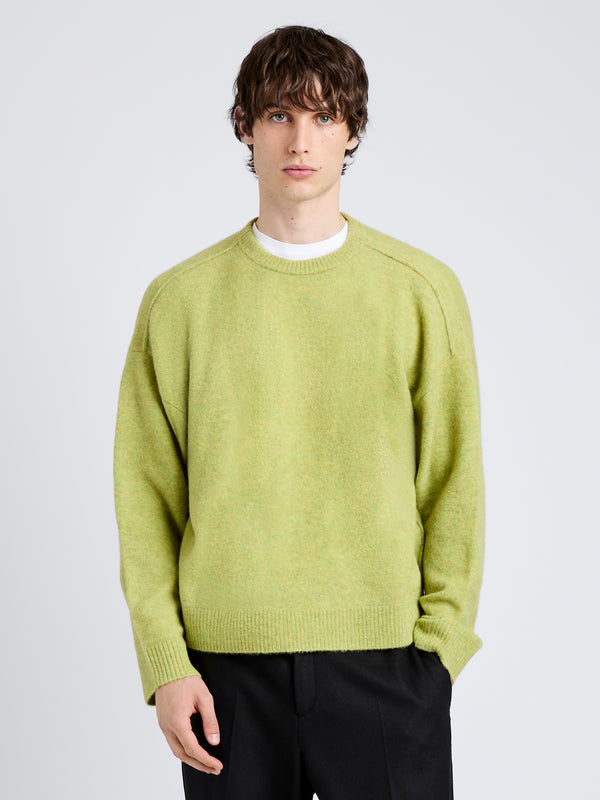 proenza schouler Proenza Schouler Mens Charles Sweater in Spongy Yak - Seagrass