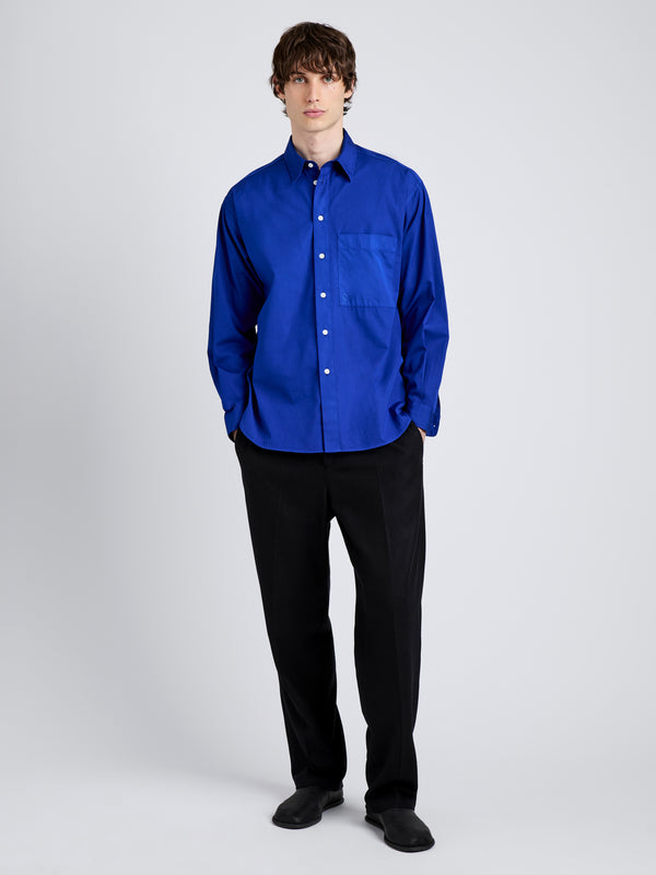 Proenza Schouler Proenza Schouler Mens Simon Shirt In Poplin - Cobalt Blue