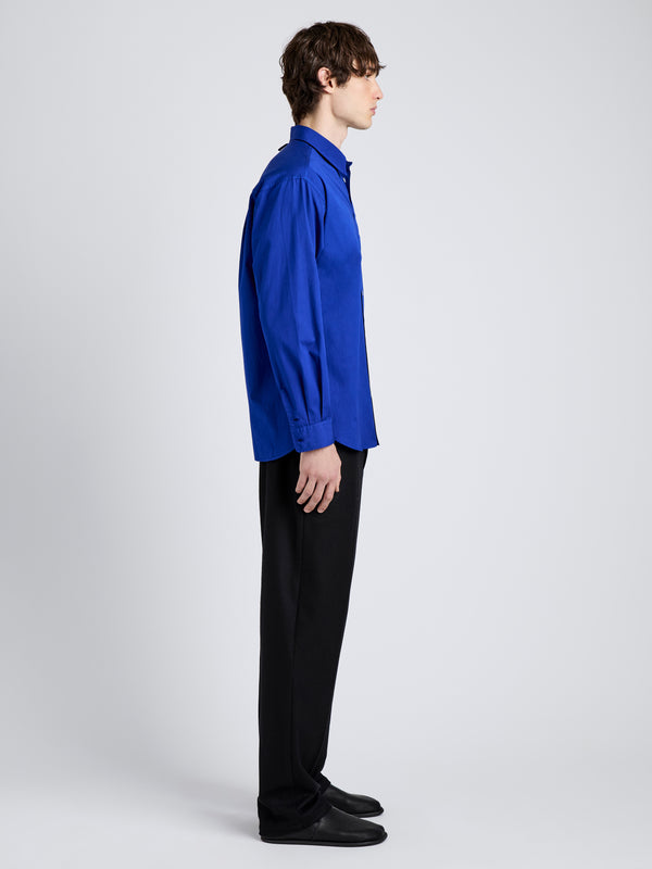 Proenza Schouler Proenza Schouler Mens Simon Shirt In Poplin - Cobalt Blue